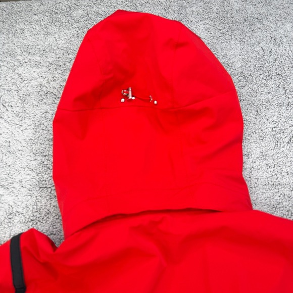 NILS Ski Suit Women 4 Red Black Waterproof Breathable Hooded Belted One Piece - Picture 11 of 16